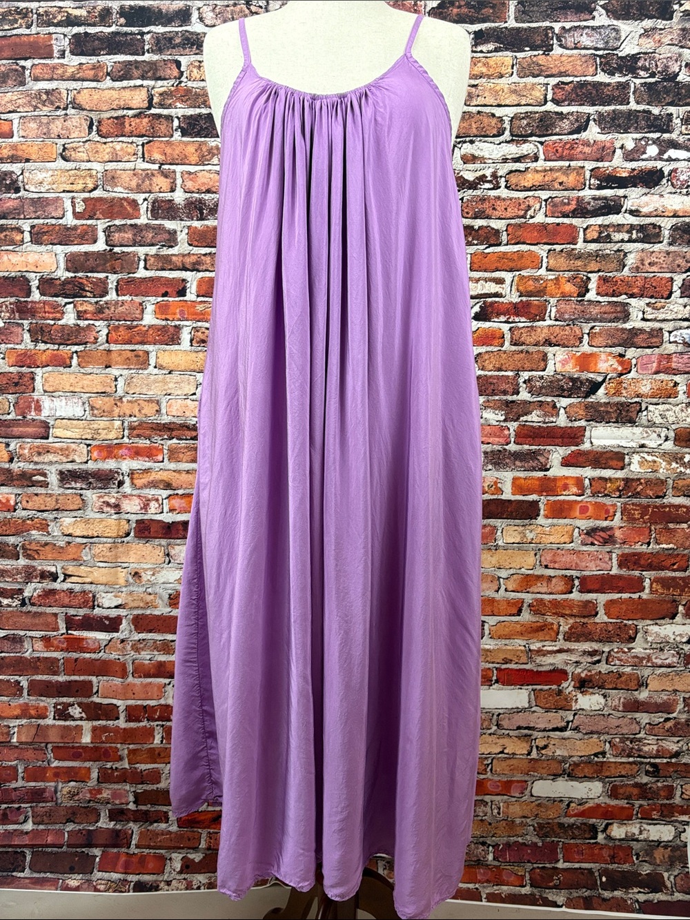 Dixie Lavender Spaghetti-Strap Maxi Dress Pockets Low Back Size S but can fit M
